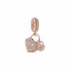 Pandora Charm Moments Pavé-Herzschlösser 781807CZ
