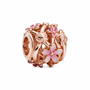 Pandora Charm Moments Offen gearbeitetes rosafarbenes Gänseblümchen 788772C01